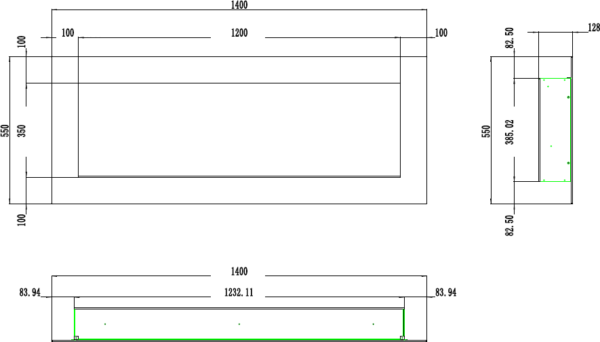 Aflamo Pride B 178 - Chimenea eléctrica LED de pared/empotrada sin función de calefacción