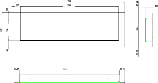 Aflamo Pride B 178 - Chimenea eléctrica LED de pared/empotrada sin función de calefacción