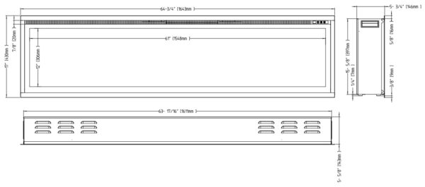 royal-65 (5) Aflamo Royal 50 - chimenea eléctrica empotrada/de pared LED