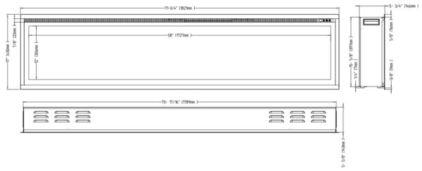royal-72 (7) Aflamo Royal 50 - chimenea eléctrica empotrada/de pared LED