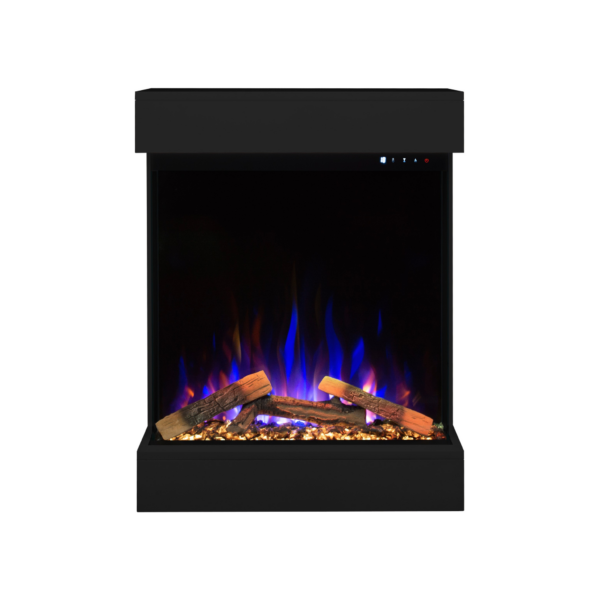 Aflamo Dame czarny - kominek elektryczny LED ścienny/do zabudowy z funkcją grzania