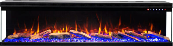 Unique_front_NEW-logs_17 Aflamo Unique 90 - Caminetto elettrico LED da parete/incasso