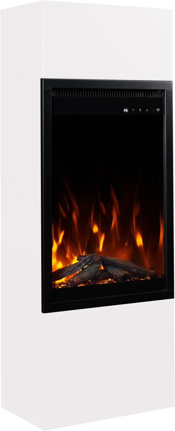 Milos_40_White_front_18 Aflamo Milos White 40 - camino elettrico indipendente