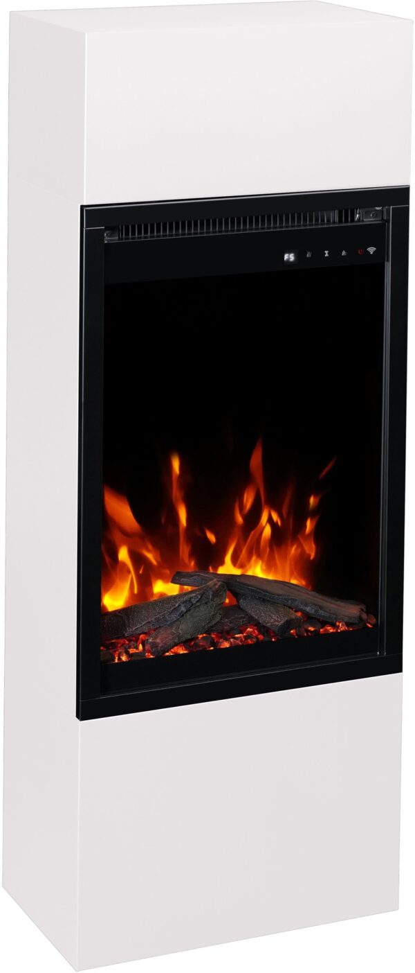 Milos_40_White_front_19 Aflamo Milos White 40 - camino elettrico indipendente