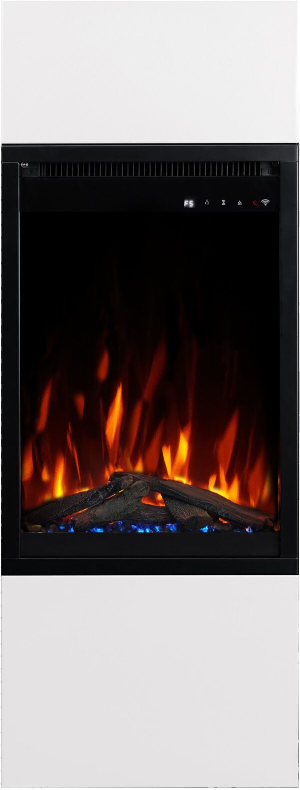 Milos_40_White_front_2 Aflamo Milos White 40 - camino elettrico indipendente