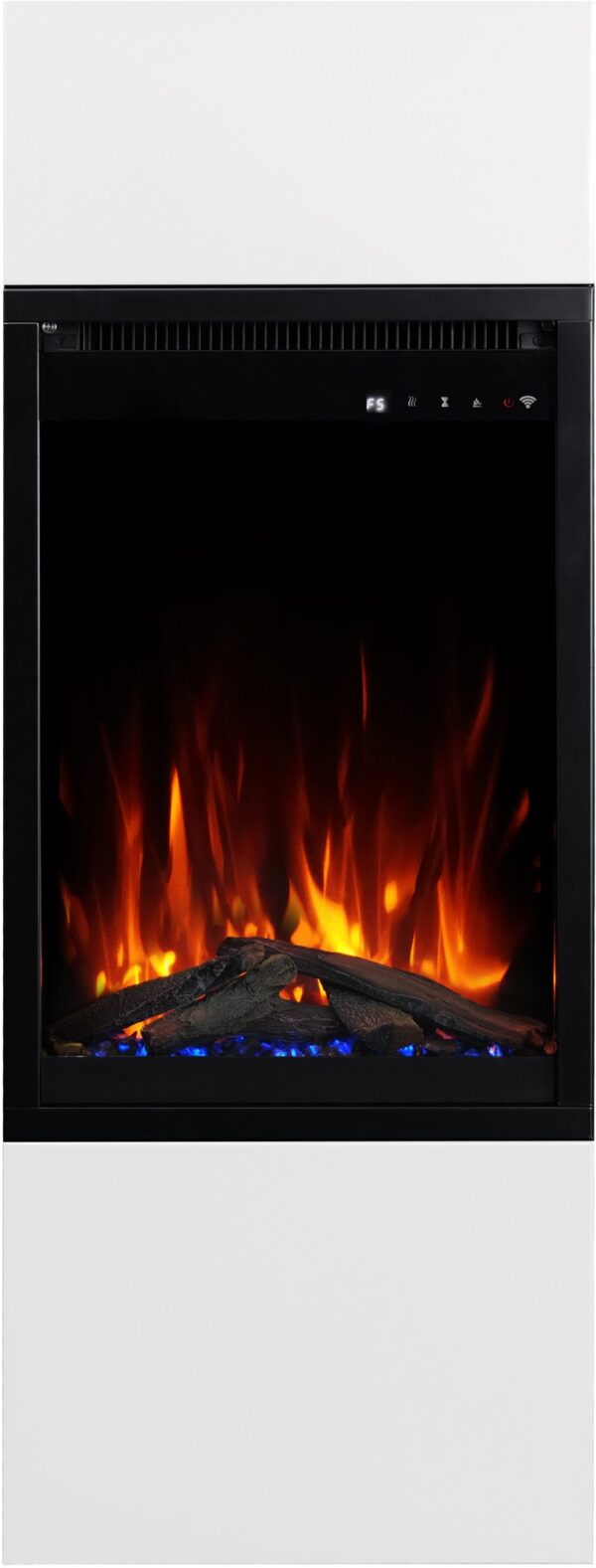 Milos_40_White_front_5 Aflamo Milos White 40 - camino elettrico indipendente