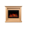 Chimenea eléctrica con revestimiento Aflamo Sund Oak 3D 45x60