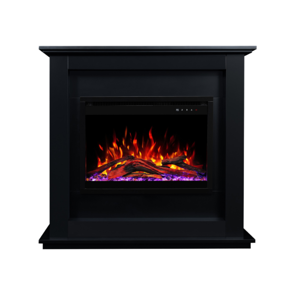 Chimenea eléctrica con revestimiento Aflamo Sund Black 3D 45x60