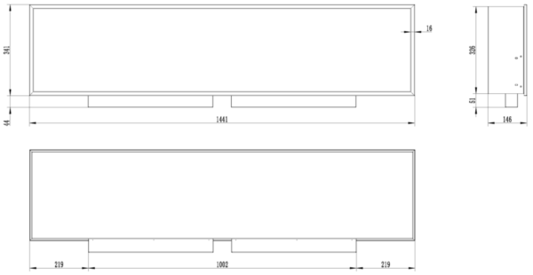 Aflamo Juno 54 - biokominek ścienny/ do zabudowy