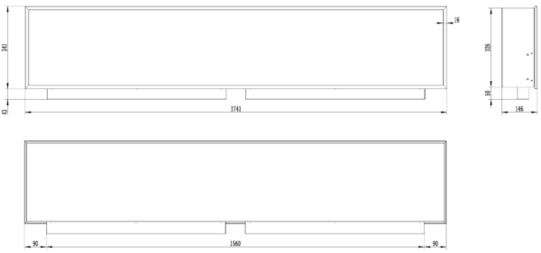 Aflamo Juno 54 - biokominek ścienny/ do zabudowy