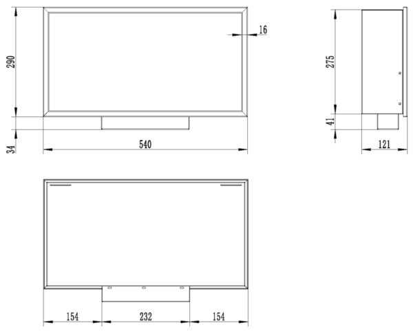 Aflamo Juno 54 - biokominek ścienny/ do zabudowy